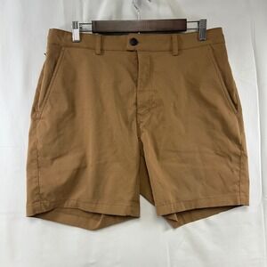 Myles Apparel Everyday Shorts Mens 35 Brown 7 Inch Inseam Performance